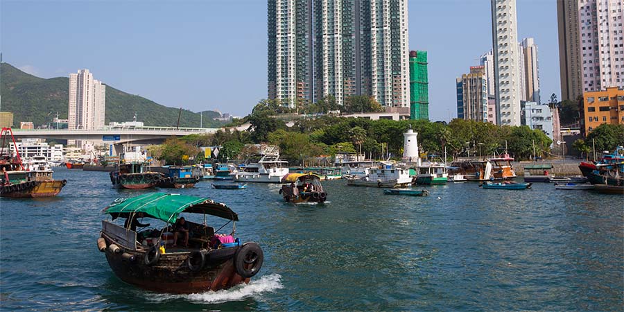 Setting sail for a journey in a traditional sampan