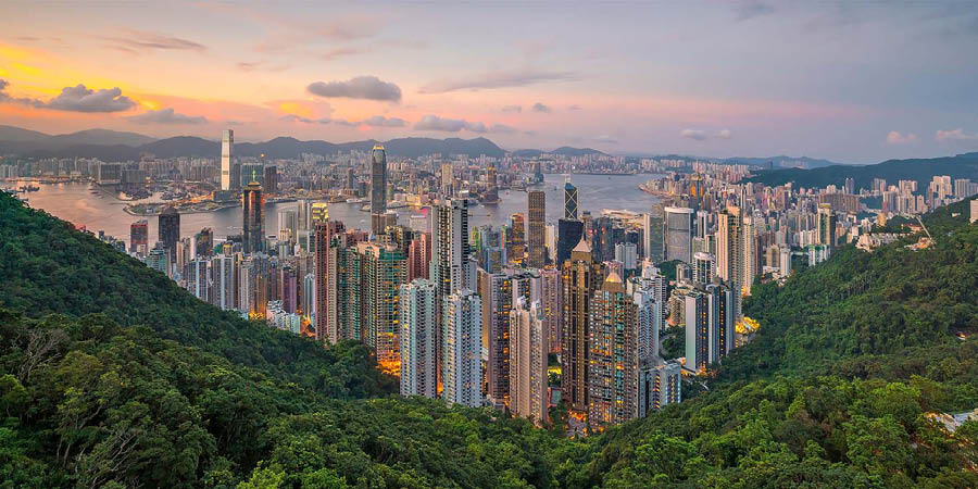Viewing Hong Kong from Victoria Peak